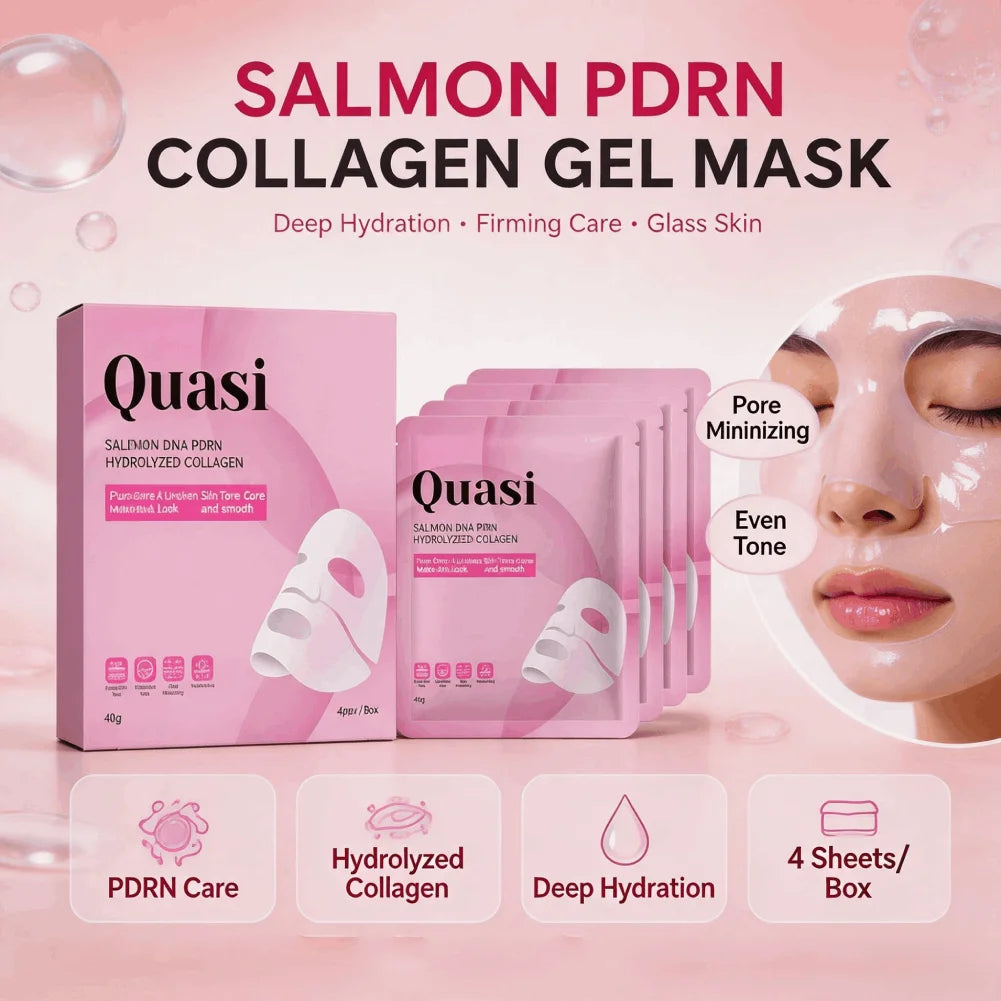 Quasi PDRN Collagen Moisturizing Facial Mask Lift and Tighten Facial Skin Skincare Set Korean Night Cream Serum Face Mask Set