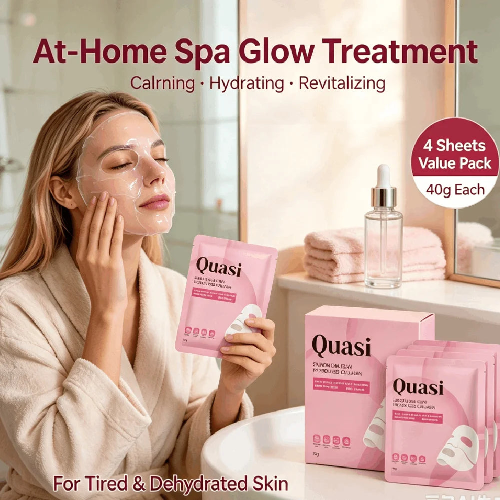 Quasi PDRN Collagen Moisturizing Facial Mask Lift and Tighten Facial Skin Skincare Set Korean Night Cream Serum Face Mask Set