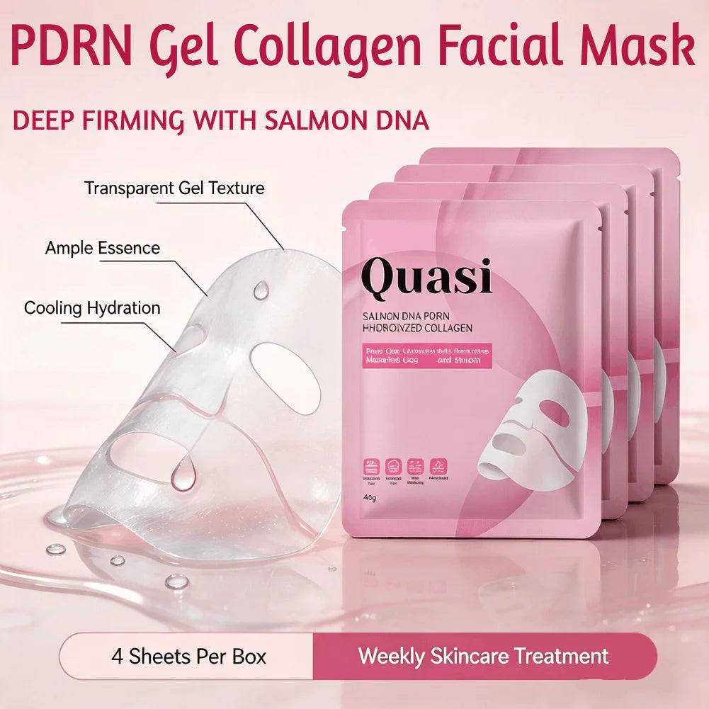 Quasi PDRN Collagen Moisturizing Facial Mask Lift and Tighten Facial Skin Skincare Set Korean Night Cream Serum Face Mask Set