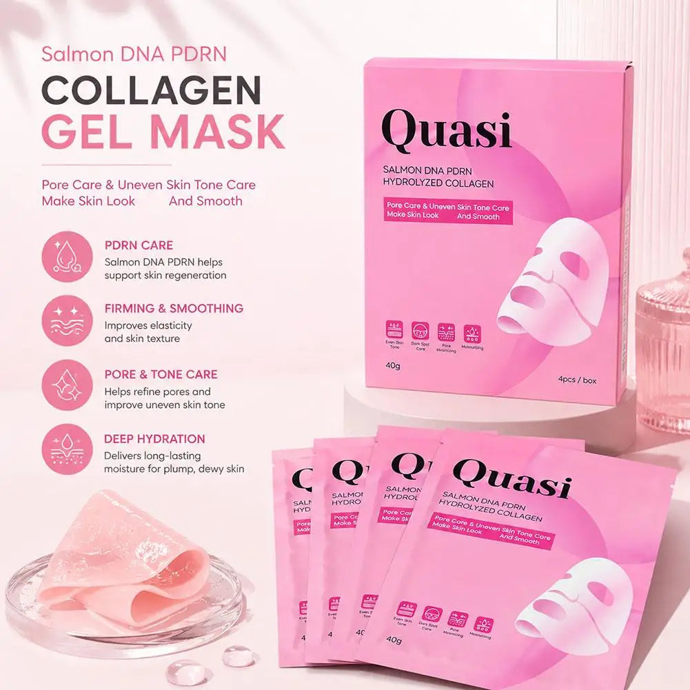 Quasi PDRN Collagen Moisturizing Facial Mask Lift and Tighten Facial Skin Skincare Set Korean Night Cream Serum Face Mask Set