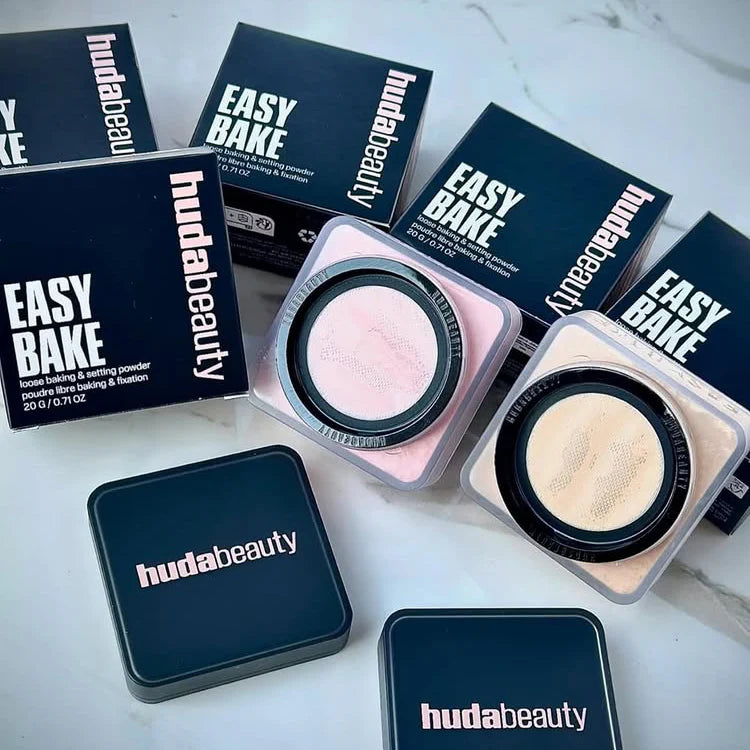 HudaBeauty Easy Bake Loose Powder Brightening Correcting Duo LongLasting Oil Control Natural Face Waterproof BrighTening Makeup